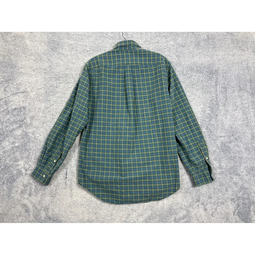 Polo Ralph Lauren Mens Plaid Button Down Shirt Blue Green Yellow Cotton‎ M 9391